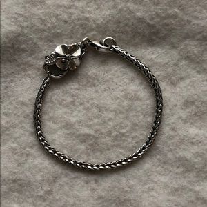 Trollbeads sterling silver bracelet chain & clasp